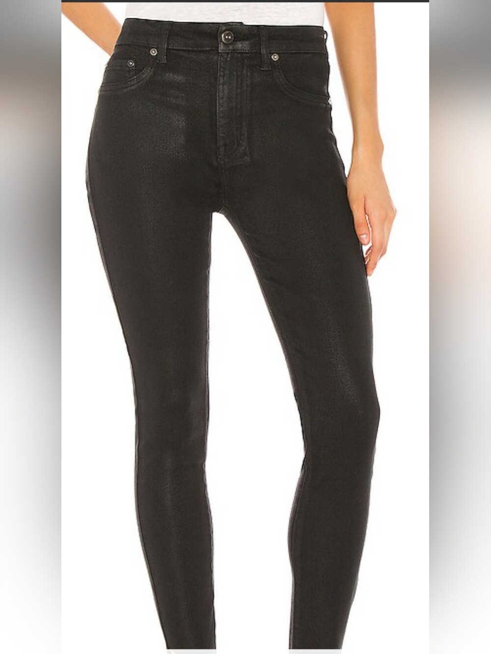 High-Rise Black Skinny Jeans